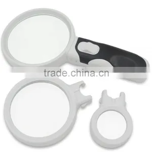 BIJIA Handheld LED Magnifier Set With 3 Detachable Glass Lenses thumbnail-3