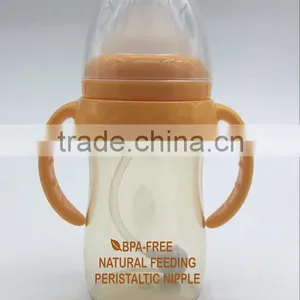 BPA Free Feeding Supplier Baby Bottle With Handle for 3-12 Monthbaby thumbnail-3