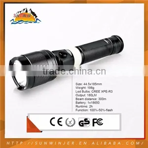 3000mAh Output 100LM Aluminium Rechargeable Led Torch thumbnail-2