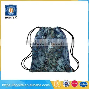 Peacock Beautiful Nice Drawstring Bags thumbnail-1