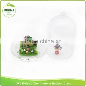 With Wood Base & Tray, Clear Borosilicate Decorative Jewelry Cake Cover Large/mini Jar Candle Holder, Dome Bell Glass Cloche thumbnail-5