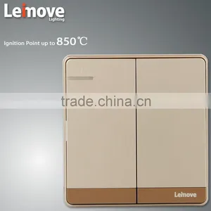 2015 New Design 220v Italian Gold Simple Electric Wall Light Switch and Socket thumbnail-2