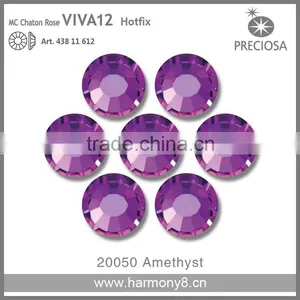 PRECIOSA Flat Back Hot Fix Rhinestones, Amethyst MC Chaton Rose VIVA12 thumbnail-1