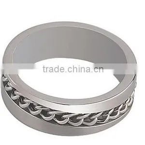 2016 Chain High Polished Classic Stainless Steel Ring Band for Men thumbnail-2