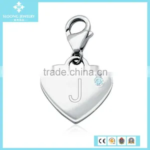 925 Sterling Silver Charm Alphabets Letter G Charm in Sterling Silver thumbnail-5