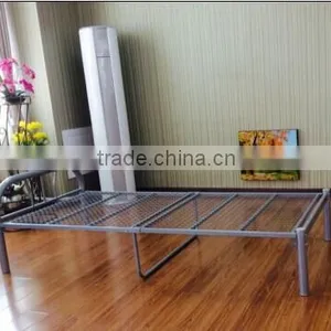 Silver Grey Twin Size Metal Bed Frame thumbnail-1