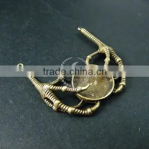 21.5mm Vintage Style Antiqued Bronze Claw DIY Pendant Charm Supplies Findings 1810418 thumbnail-2