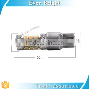 Guangzhou Car Led Light 2835 42SMD Two Color White Amber Led Brake Light T20 W21/5w 7443 Led thumbnail-3
