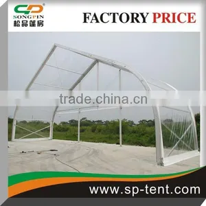 Big Aluminum Frame Clear Pvc Shelter Curved Tent 25x30m on Sale thumbnail-2
