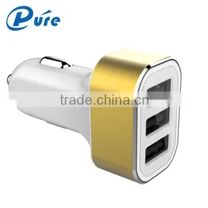 Factory New Product Promotional Multicolor 3 Port Usb Car Charger With LED Light Indication thumbnail-3