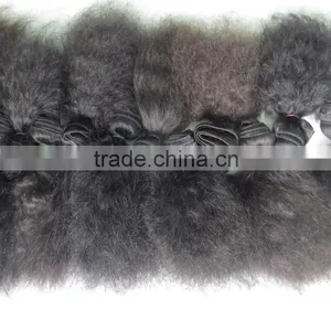 Cheap Price Good Quality Original Peruvian Curly Hair 16" Inch Natural Black thumbnail-4