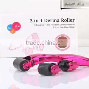 Widely Used Cheap Dermo Roll Kit 3 in 1 Derma Roller With Replcaeable Roller for Beauty thumbnail-4