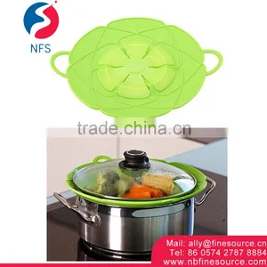 Household Cooking Tools Boil Over Temperature Silicone Pot Cover Lid thumbnail-1