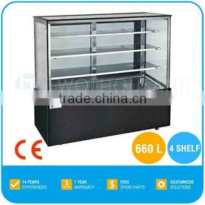 2017 Hot Sale Showcase Glass Refrigerator - 2-8 'C, 660 L, 4 Shelf, CE, TT-MD122C thumbnail-1