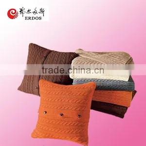 2013 Erdos 100% Cashmere Knitted Throw/cushion thumbnail-1