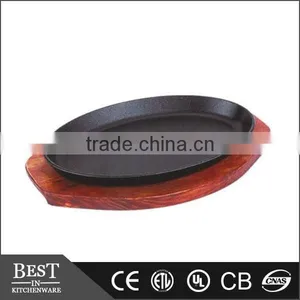Oval Sizzle Platters Food Sizzle Platters Wooden Base Platters thumbnail-1