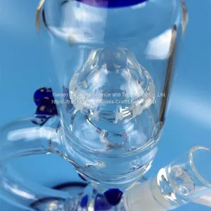 New Glass Water Pipes Glass Bongs With Rocket Perc and UFO Perc 18.8mm Joint In Bulk From Hookahs thumbnail-4