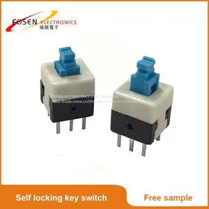 8*8mm 6 Pin Self Locking Push Button Switch PB-22E09A thumbnail-1