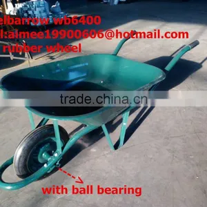 WB6400 Construction Wheelbarrow With Ball Bearing Solid Wheel thumbnail-1