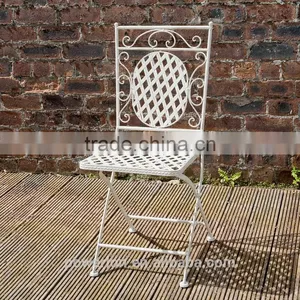 Powerlon Vintage Wrought Iron Folding Patio Chair thumbnail-6