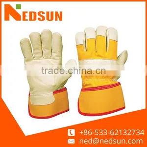 High Quality Customized Safety Cowhide Leather Glove for Workers thumbnail-1