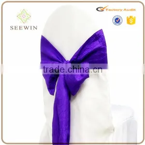 Colorful Tafetta Fabric Chair Sash for Chair Decoration thumbnail-6