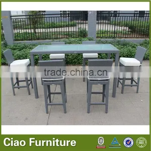 Contemporary Bar Stools/PE Rattan Wicker Bar Chair thumbnail-2