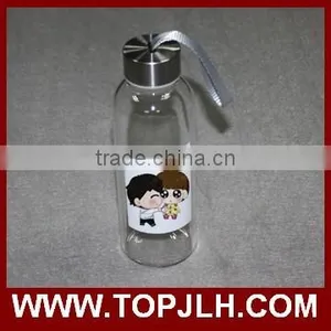 Custom Logo Printed Promotion Gift Glass Water Bottle for Sublimation thumbnail-2