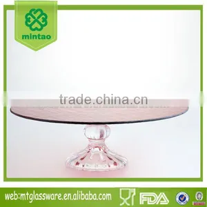Colorful Large Fruit Glass Plate Tray With Base thumbnail-1