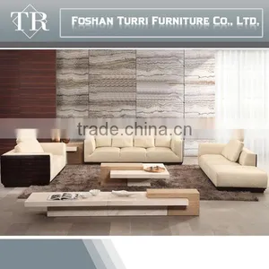 Modern Luxury Furniture White Italy Geniune Leather Living Room Sofas thumbnail-2