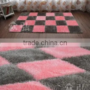 30x30cm DIY Size Color Fluffy Anti-skid Rug Dining Room Carpet Bedroom Floor Mat thumbnail-1