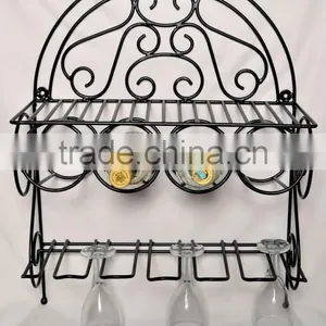 Iron Cast Metal Black Wine Bottle Stand thumbnail-1
