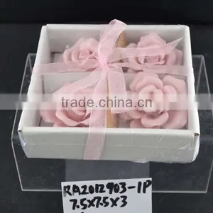 Factory Direct Ceramic Figurine With Flower Design for Valentine's Day & Wedding thumbnail-1
