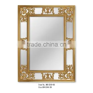 Fancy Gold Leaf Polyresin Wall Mirror on Sale thumbnail-2