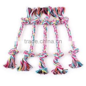 Small Spot Wholesale Selling Pet Dog Rope Toys 16cm Double Knot Woven Cotton Rope Molar Tooth thumbnail-1