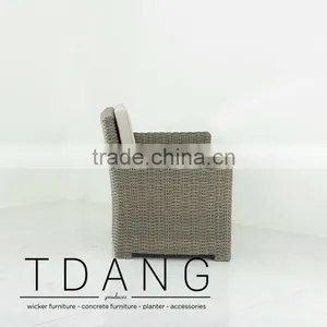 Palm Harbor K-D Wicker Sofa - Contemporary Rattan Furniture Bench. thumbnail-3