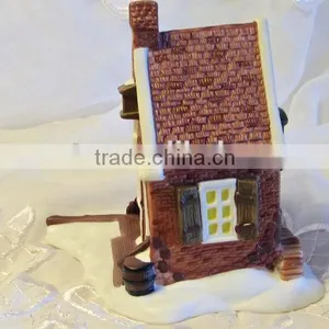 Small Snow Cottage Heritage Village, Table Decor Small Village thumbnail-5