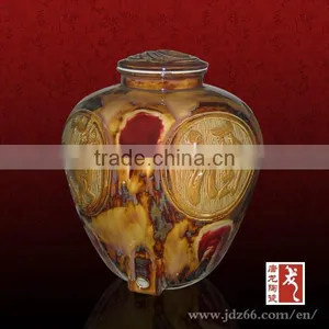 High Grade Relief Design Porcelain Crock Pot From China thumbnail-1