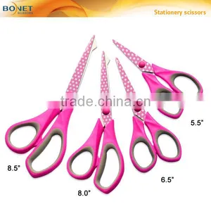 SST0050-5P/6P,SST0051-7P,SST0052-8P Round Dot Pattern Office Selling Scissors thumbnail-1