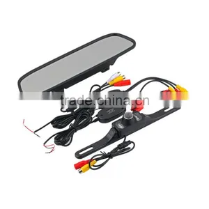 4.3"Car Rearview Mirror Camera Dvr Monitor Wireless Reverse Car Rear View Camera Backup Camera Kit thumbnail-1