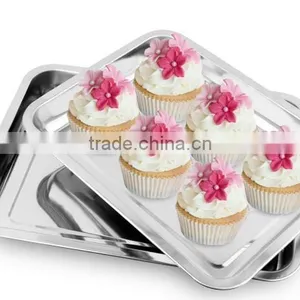 Rectangular Metal Stainless Steel Food Tray / Dinner Tray for Sale thumbnail-6