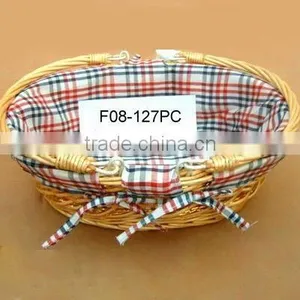Cheap Wicker Storage Basket With Folded Handle thumbnail-1