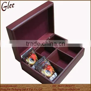 Newest Bamboo Tea Bag Box Coffee Storage Tin Box thumbnail-1