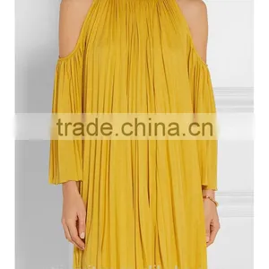 Women Pleated Tops, Pleated Blouse,pleated Dress,summer Pleat Blouse thumbnail-1