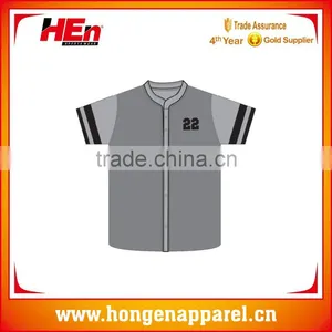 Hongen Apparel Wholesale Cheap Blank Plain Baseball Jerseys thumbnail-1