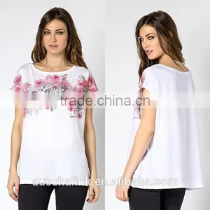 High Quality Girls Short Sleeve Printed 100% Cotton Jersey t Shirt thumbnail-6