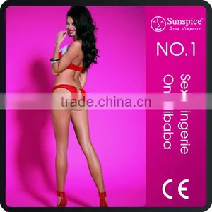 Wholesale Red Sexy Erotic Christmas Underwear Woman Lingerie thumbnail-2