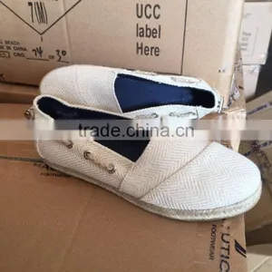 Rope Sole Ladies Shoes Closeout Brand Name Women Slip-on Flat Shoe Excess Stock thumbnail-3