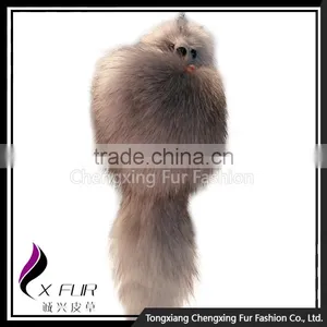CX-R-15 New Design Promotional Ring Fox Fur Keychain thumbnail-2