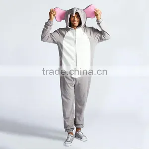 Custom Cheap Adult Plus Size Flannel Elephant Onesie Adult thumbnail-1